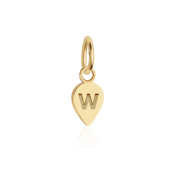 Alphabet Gold Charm, W