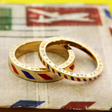 Air Mail Ring, Standard, Gold