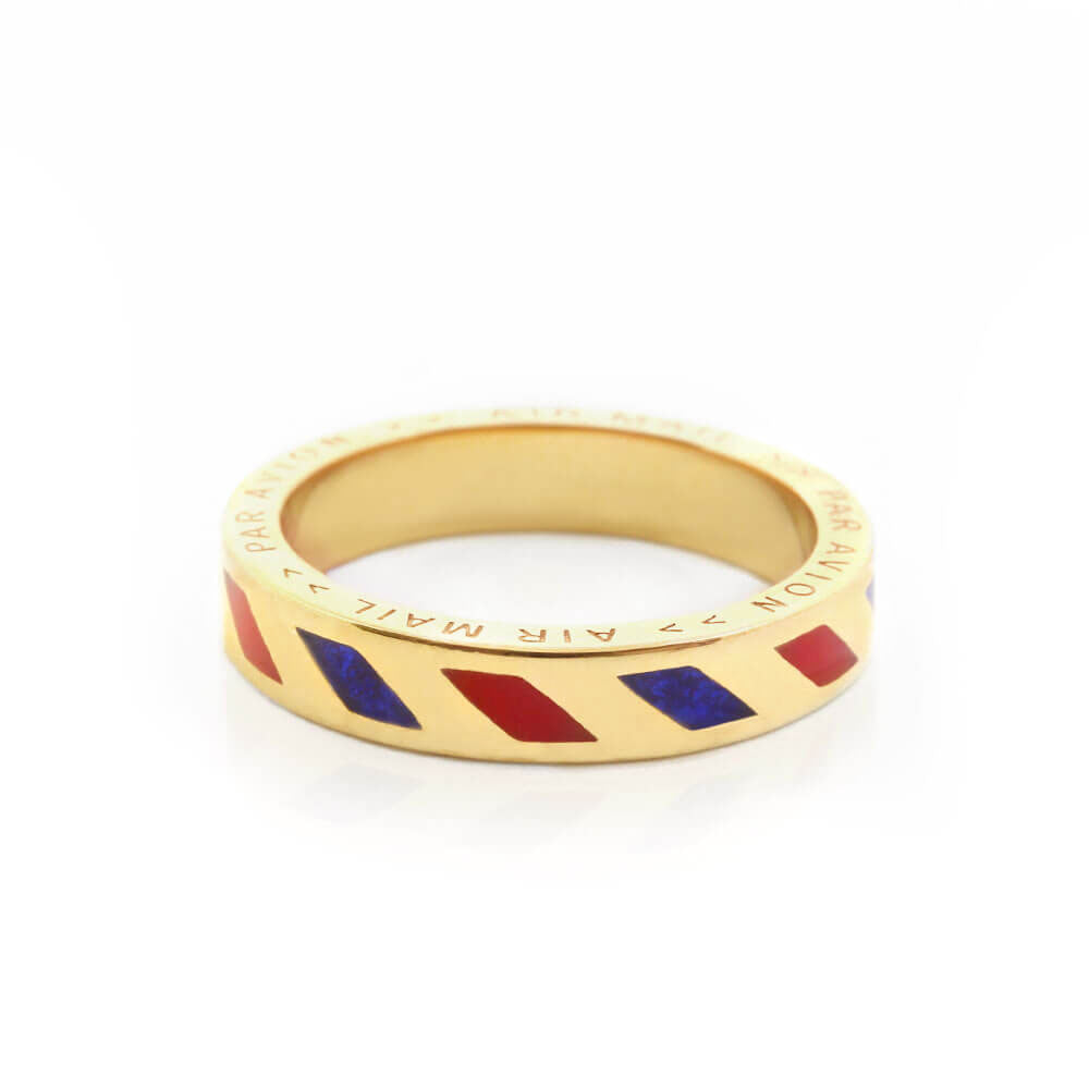Gold Air Mail Ring, Standard - JET SET CANDY (7726314848504)
