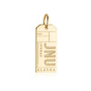 Gold Travel Charm, JNU Juneau, Alaska Luggage Tag - JET SET CANDY  (1720181325882)