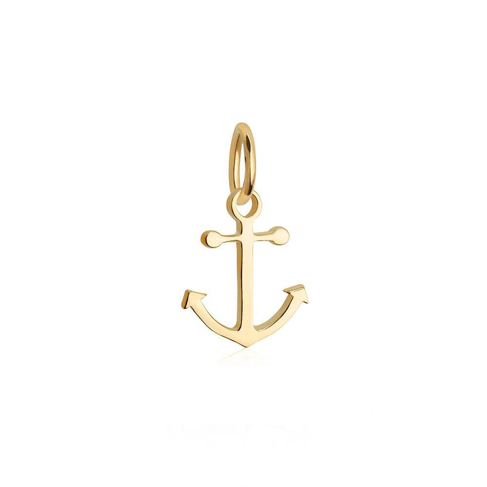 Gold Mini Anchor Charm - JET SET CANDY  (1977369624634)