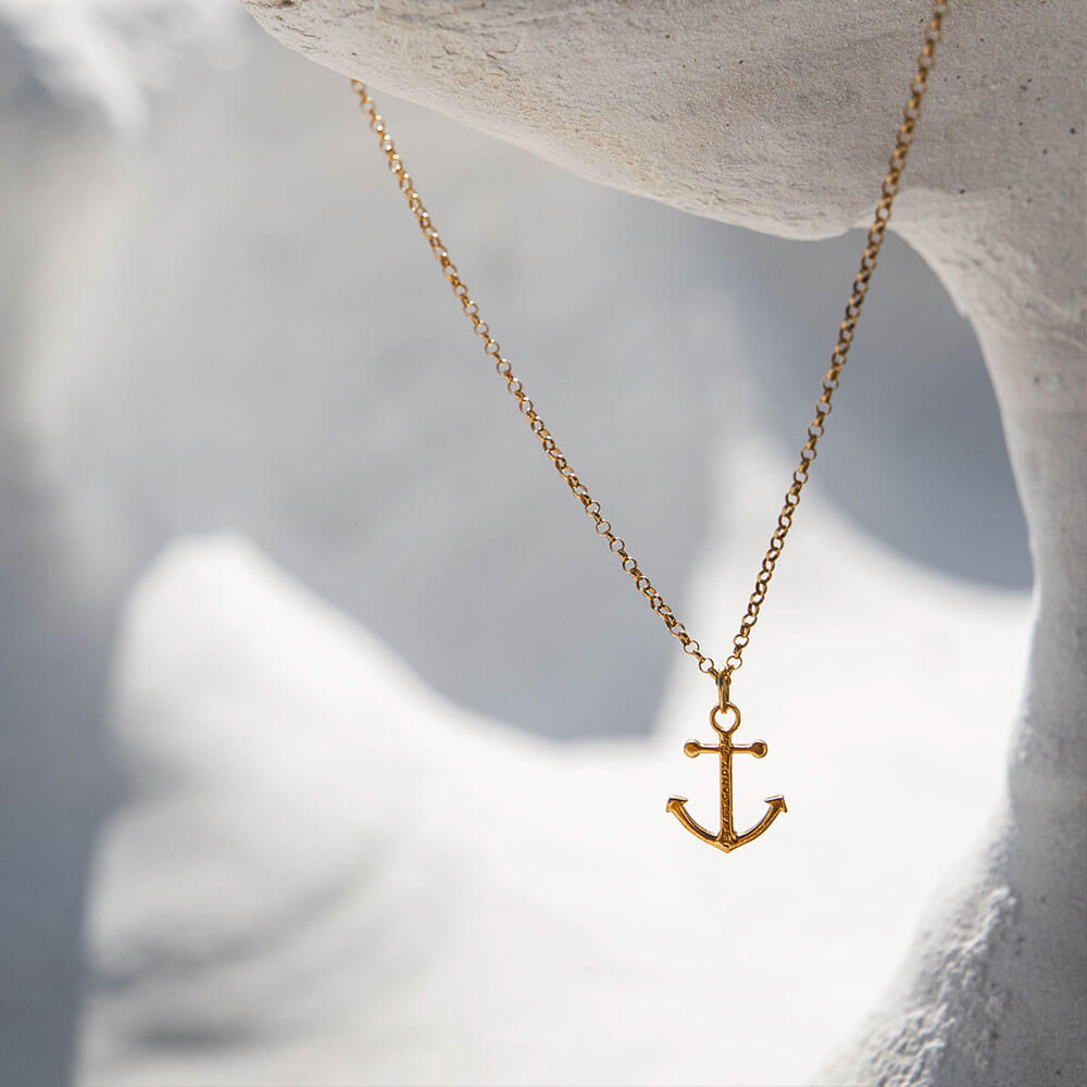 Gold Anchor Charm - JET SET CANDY  (1720177393722)