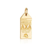 Anguilla Caribbean AXA Luggage Tag Charm Gold