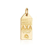 Anguilla Caribbean AXA Luggage Tag Charm Solid Gold