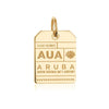 Solid Gold Caribbean Charm, AUA Aruba Luggage Tag - JET SET CANDY  (1720194695226)