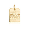 Gold Caribbean Charm, AUA Aruba Luggage Tag - JET SET CANDY  (1720194695226)