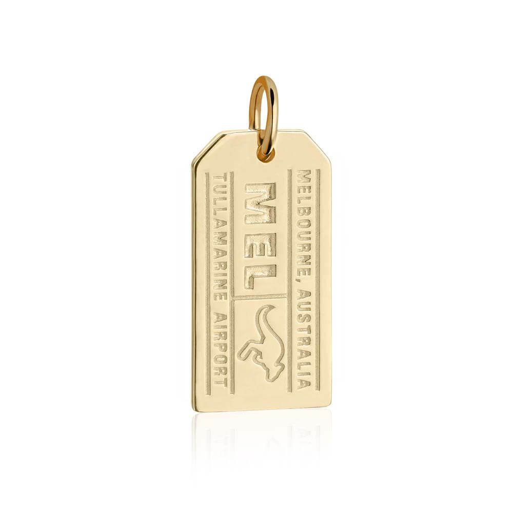 Gold Australia Charm, Melbourne MEL Luggage Tag - JET SET CANDY  (2474488037434)