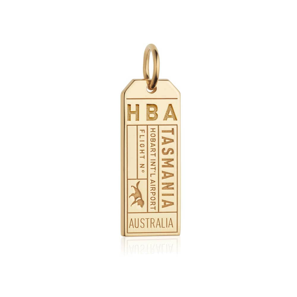 Gold Australia Charm, HBA Tasmania Luggage Tag - JET SET CANDY  (1720185749562)