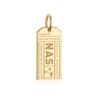 Nassau BahamasNAS Luggage Tag Charm Gold