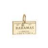 Bahamas Passport Stamp Charm Charm Solid Gold