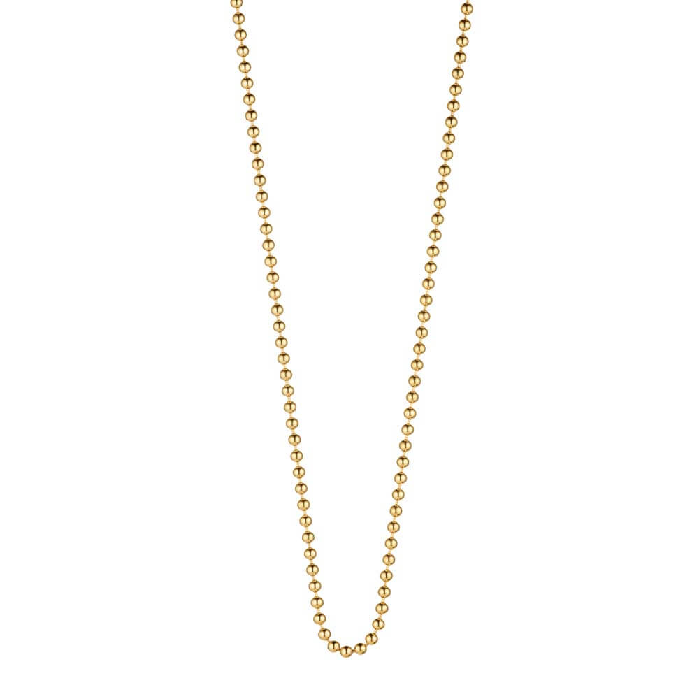 Gold Ball Chain Necklace | Bead Chain Necklace | 14