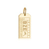 Solid Gold Travel Charm, BZE Belize Luggage Tag - JET SET CANDY  (1720189976634)
