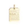 Bermuda Caribbean BDA Luggage Tag Charm Gold