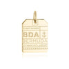 Bermuda Caribbean BDA Luggage Tag Charm Solid Gold