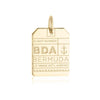 Gold Caribbean Charm, BDA Bermuda Luggage Tag - JET SET CANDY  (1720193613882)