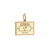 Bermuda Passport Stamp Charm Solid Gold