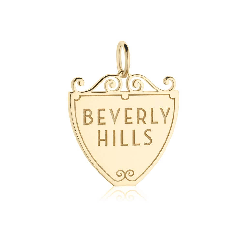 Gold Beverly Hills Charm, 90210 Sign - JET SET CANDY  (1720174018618)