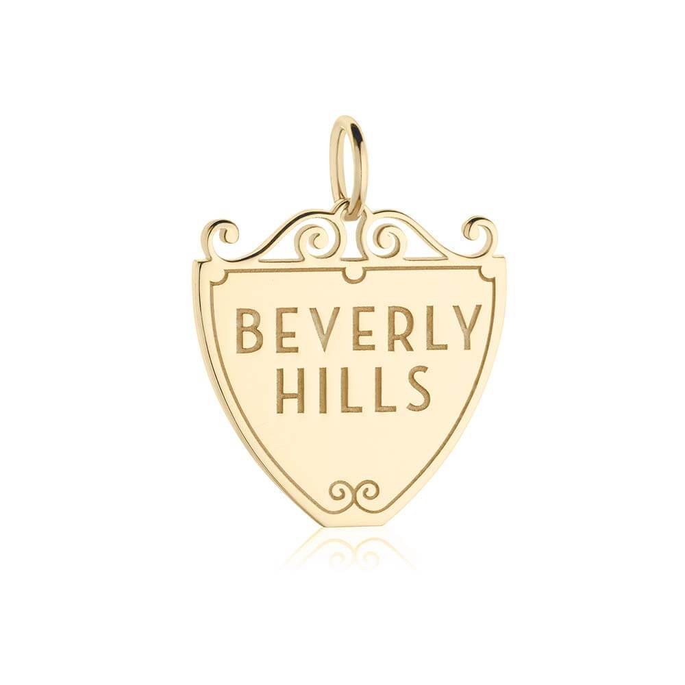 Gold Beverly Hills Charm, 90210 Sign - JET SET CANDY  (1720174018618)