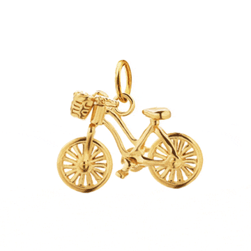 Bike Charm Solid Gold