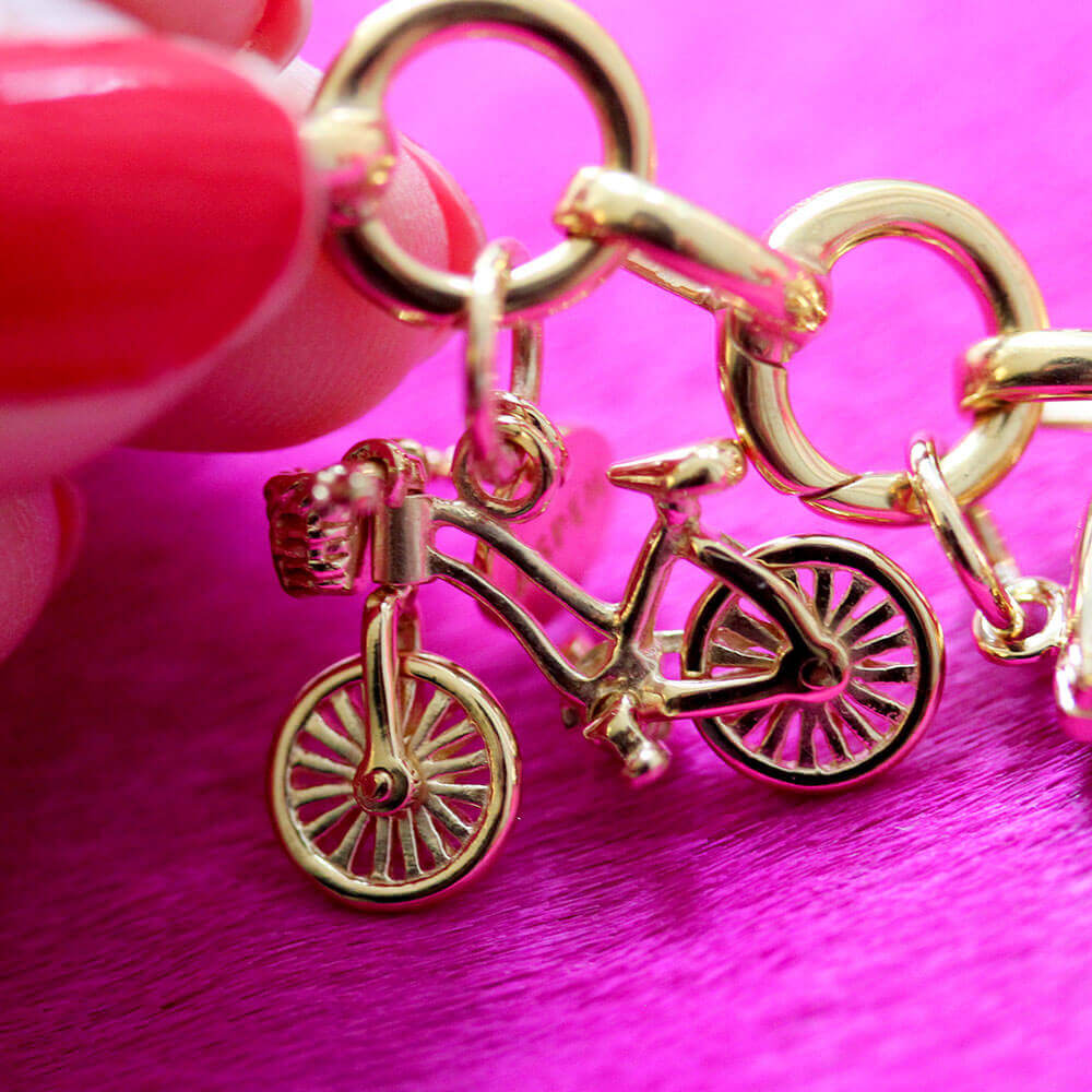 Solid Gold Bike Charm - JET SET CANDY (6961426333880)