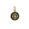 Mini Gold Black Enamel Compass Charm - JET SET CANDY  (4440614404184)