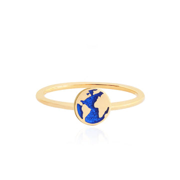 Solid Gold Globe Ring