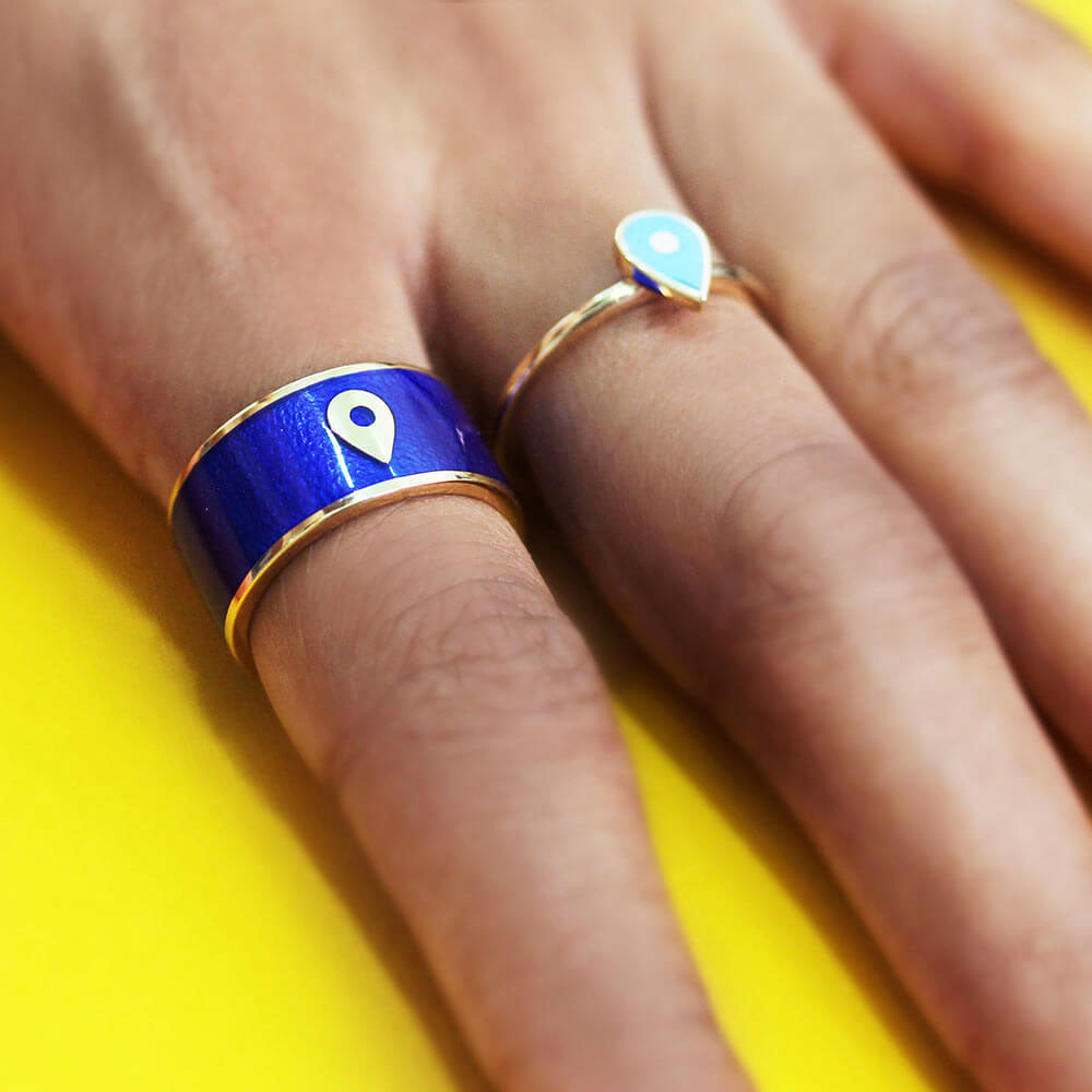 Gold World Map Ring - JET SET CANDY (7719415841016)