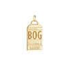 Solid Gold Colombia Charm, BOG Bogota Luggage Tag - JET SET CANDY  (1925213028410)