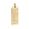 Solid Gold USA Charm, BOS Boston Luggage Tag - JET SET CANDY  (1720190763066)