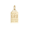 Solid Gold Travel Charm, GRU Sao Paulo Luggage Tag - JET SET CANDY  (1720180998202)