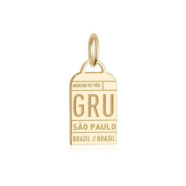 Sao Paulo Brazil GRU Luggage Tag Charm Gold – JET SET CANDY