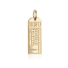 Solid Gold Vermeil Belgium Charm, BRU Brussels Luggage Tag - JET SET CANDY  (1720188403770)