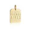 Solid Gold Travel Charm, EZE Buenos Aires Luggage Tag - JET SET CANDY  (1720196038714)