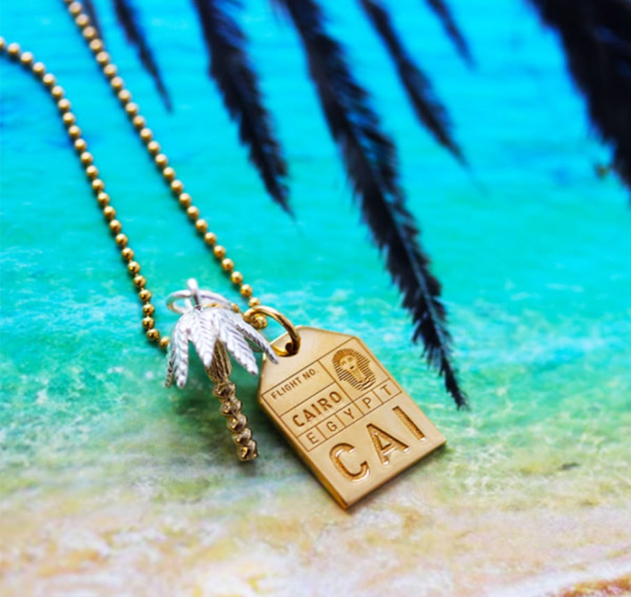 Cairo Egypt CAI Luggage Tag Charm Gold – JET SET CANDY