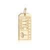 Calgary Canada YYC Luggage Tag Charm Gold