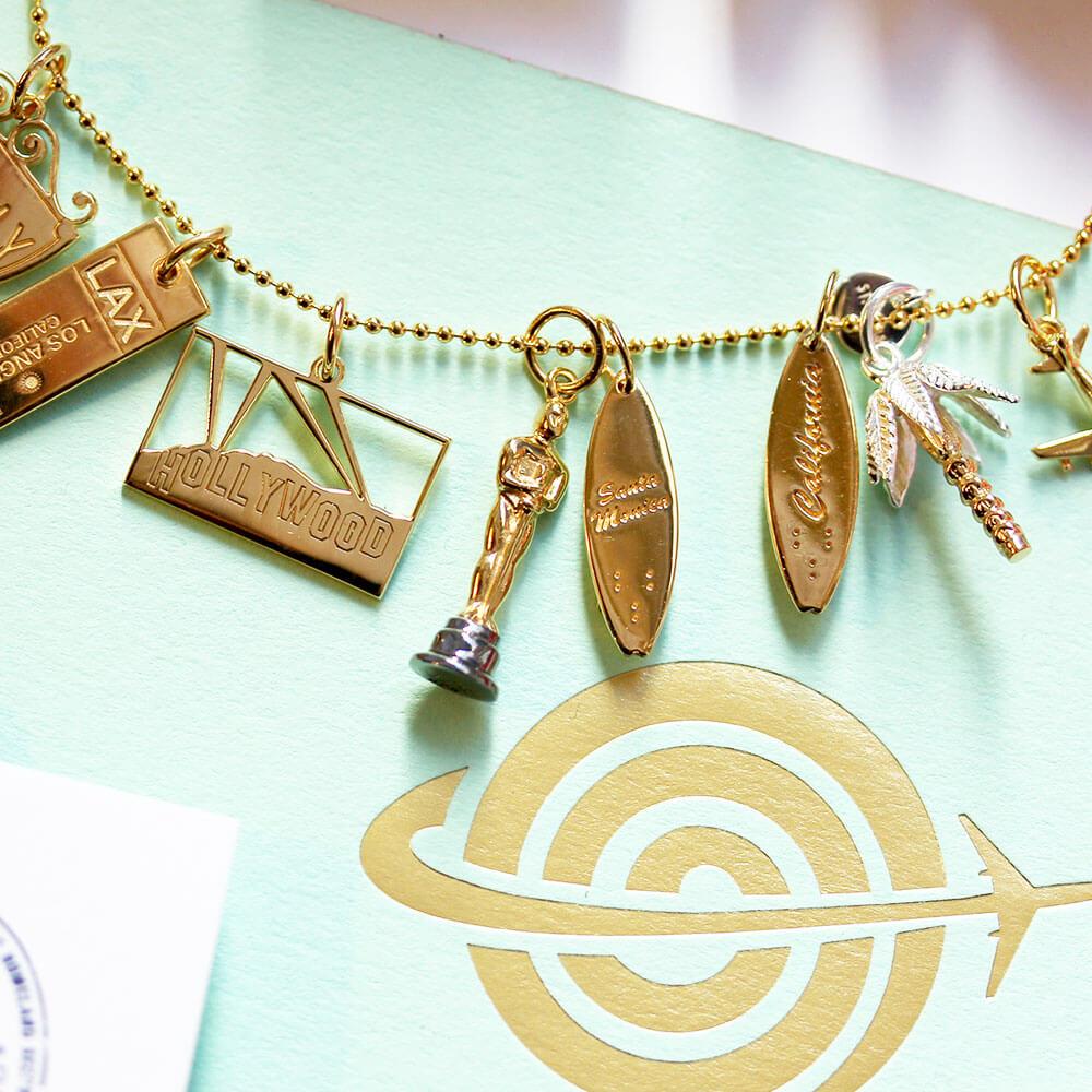 Gold Surfboard Charm, California - JET SET CANDY  (1720174379066)