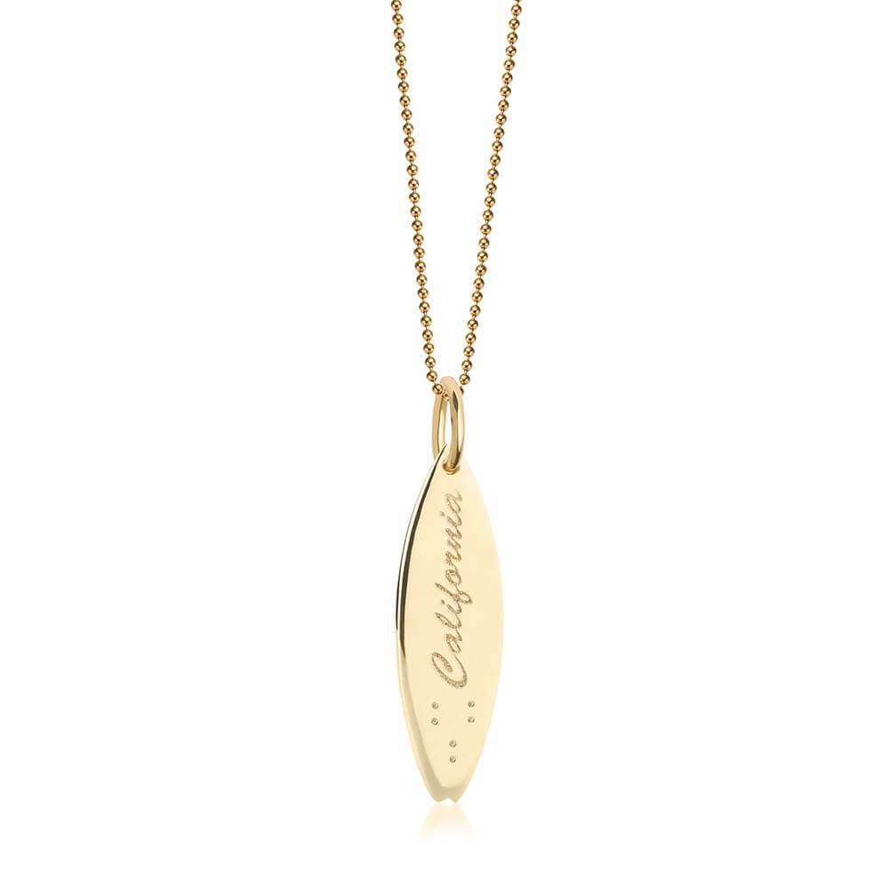 Gold Surfboard Charm, California - JET SET CANDY  (1720174379066)