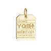Solid Gold Canada Charm, YQB Quebec City Luggage Tag - JET SET CANDY  (1720182276154)