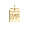 Gold Canada Charm, YQB Quebec City Luggage Tag - JET SET CANDY  (1720182276154)