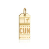 Gold Mexico Charm, CUN Cancun Luggage Tag - JET SET CANDY  (1720187879482)
