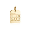 Gold France Charm, CEQ Cannes Luggage Tag - JET SET CANDY  (1720195907642)