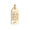 Solid Gold Cape Cod Charm, HYA Luggage Tag - JET SET CANDY  (1720188076090)