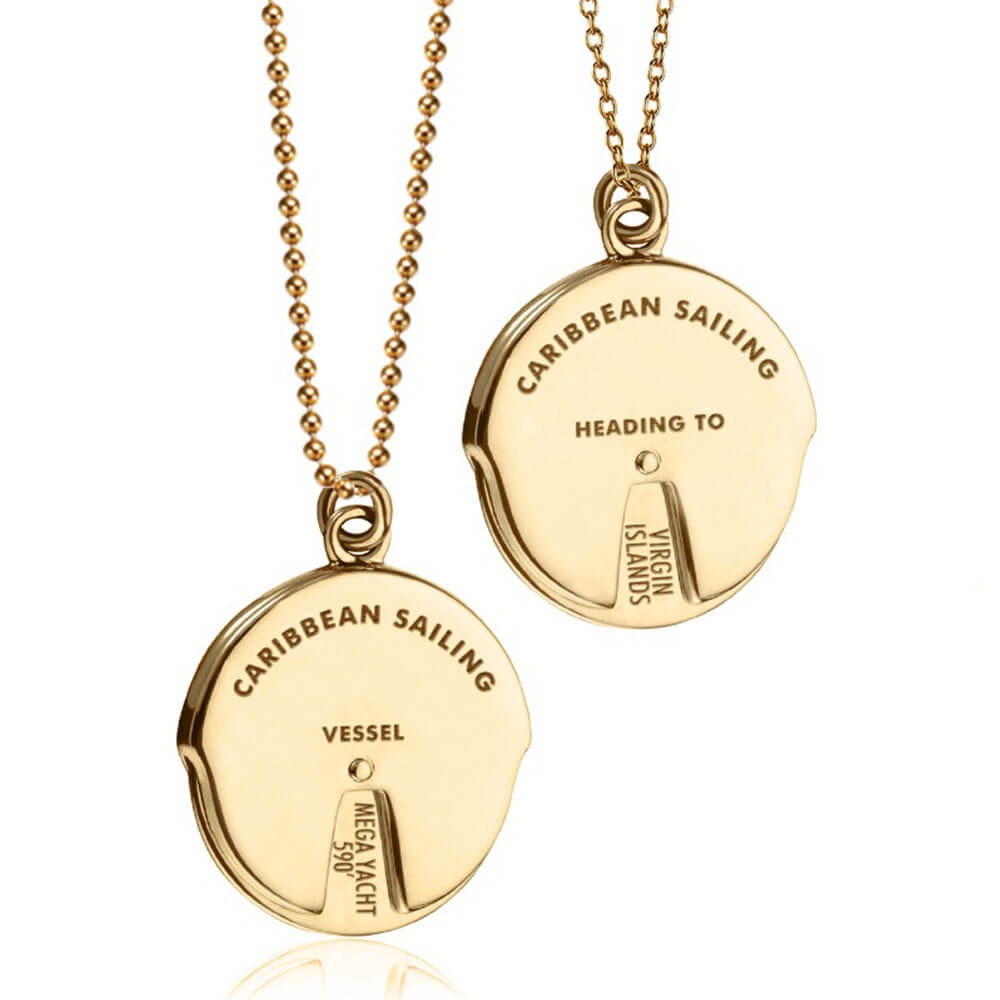 Gold Caribbean Charm, Sailing Spinner - JET SET CANDY (1720174608442)