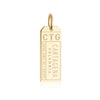 Cartagena Colombia CTG Luggage Tag Charm Gold