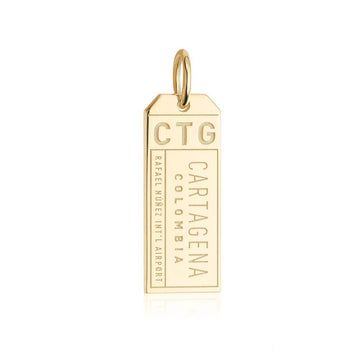 Cartagena Colombia CTG Luggage Tag Charm Gold