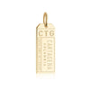 Solid Gold Travel Charm, CTG Cartagena Luggage Tag - JET SET CANDY  (1720195547194)