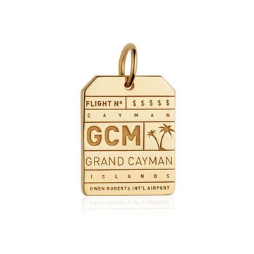 Cayman Islands GCM Luggage Tag Charm Solid Gold