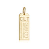 Solid Gold CLT Charlotte Luggage Tag Charm (6587906785464)