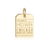 Solid Gold USA Charm, MDW Chicago Luggage Tag - JET SET CANDY  (1720182341690)