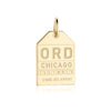 Solid Gold USA Charm, ORD Chicago Luggage Tag - JET SET CANDY  (4591658631256)